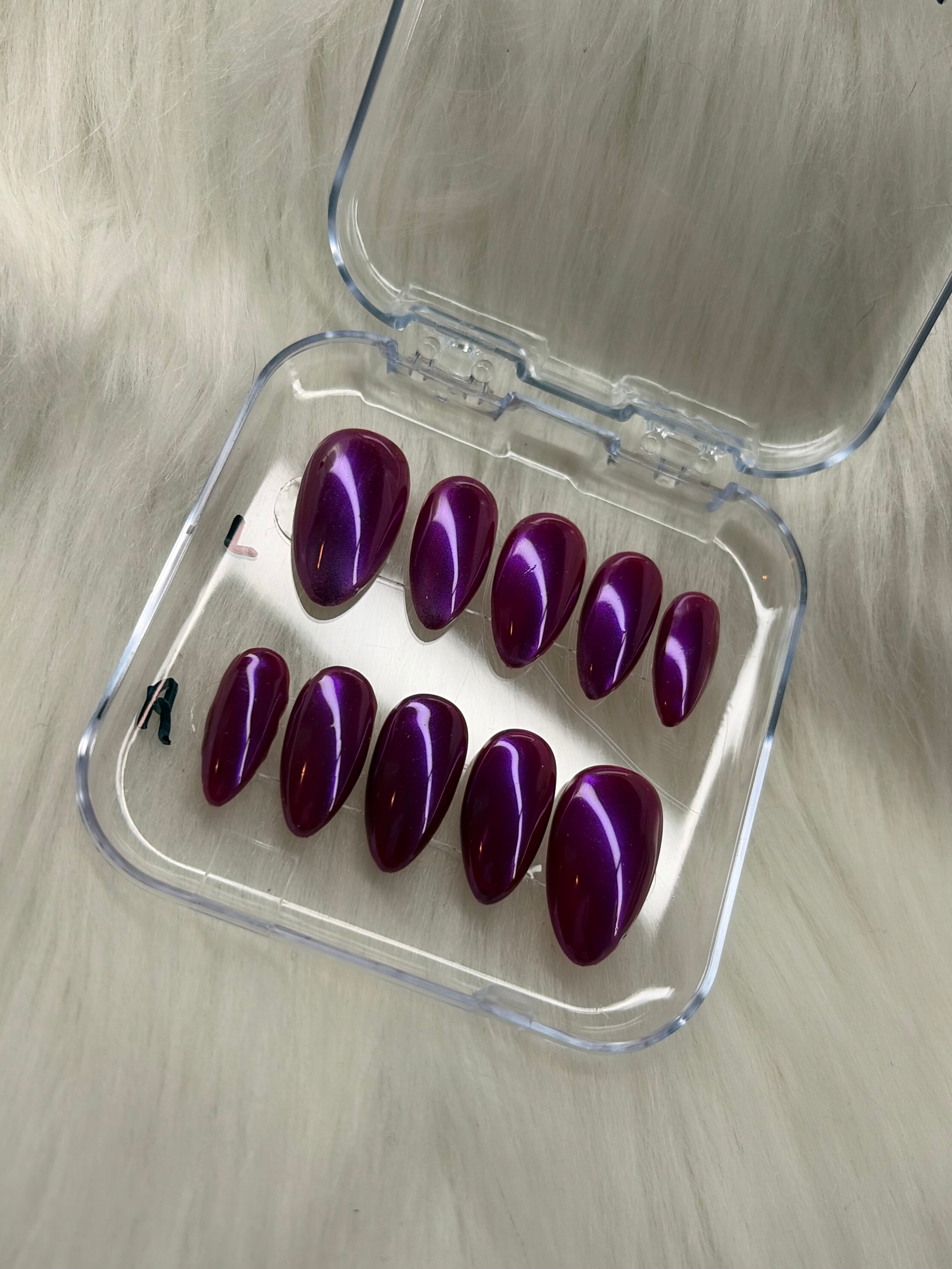 Plum Chrome Nails ✨